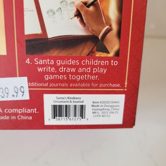 Christmas Ornament Santas Kindness Interactive QR Code Plus Journal Demdaco NEW - Picture 6 of 11